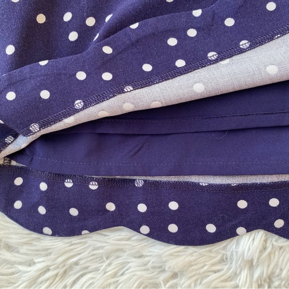 Market & Spruce • NWT Kali Scalloped Knit Polka Dot Mini Skirt Size Large - Picture 11 of 15